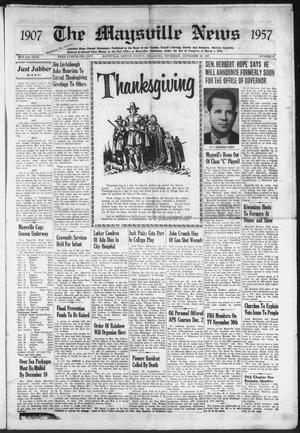 The Maysville News (Maysville, Okla.), Vol. 51, No. 6, Ed. 1 Thursday, November 28, 1957