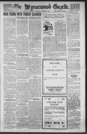 The Wynnewood Gazette. (Wynnewood, Okla.), Vol. 21, No. 13, Ed. 1 Thursday, September 9, 1926