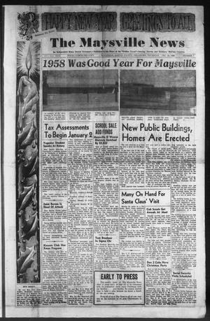 The Maysville News (Maysville, Okla.), Vol. 52, No. 7, Ed. 1 Thursday, December 25, 1958