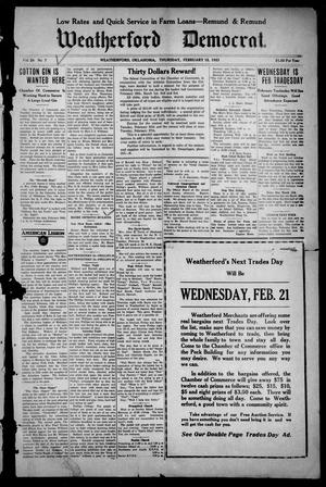 Weatherford Democrat. (Weatherford, Okla.), Vol. 24, No. 7, Ed. 1 Thursday, February 15, 1923