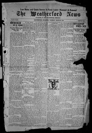 The Weatherford News (Weatherford, Okla.), Vol. 25, No. 12, Ed. 1 Thursday, March 20, 1924