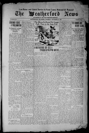 The Weatherford News (Weatherford, Okla.), Vol. 28, No. 42, Ed. 1 Thursday, September 29, 1927