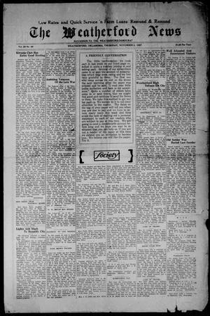 The Weatherford News (Weatherford, Okla.), Vol. 28, No. 44, Ed. 1 Thursday, November 3, 1927