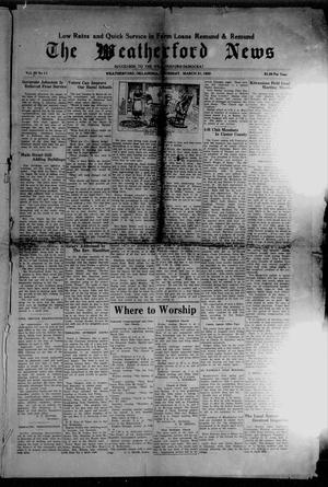 The Weatherford News (Weatherford, Okla.), Vol. 30, No. 12, Ed. 1 Thursday, March 21, 1929