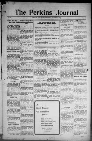 The Perkins Journal (Perkins, Okla.), Vol. 37, No. 44, Ed. 1 Thursday, August 11, 1927
