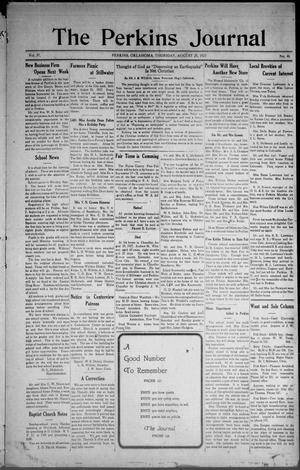 The Perkins Journal (Perkins, Okla.), Vol. 37, No. 46, Ed. 1 Thursday, August 25, 1927