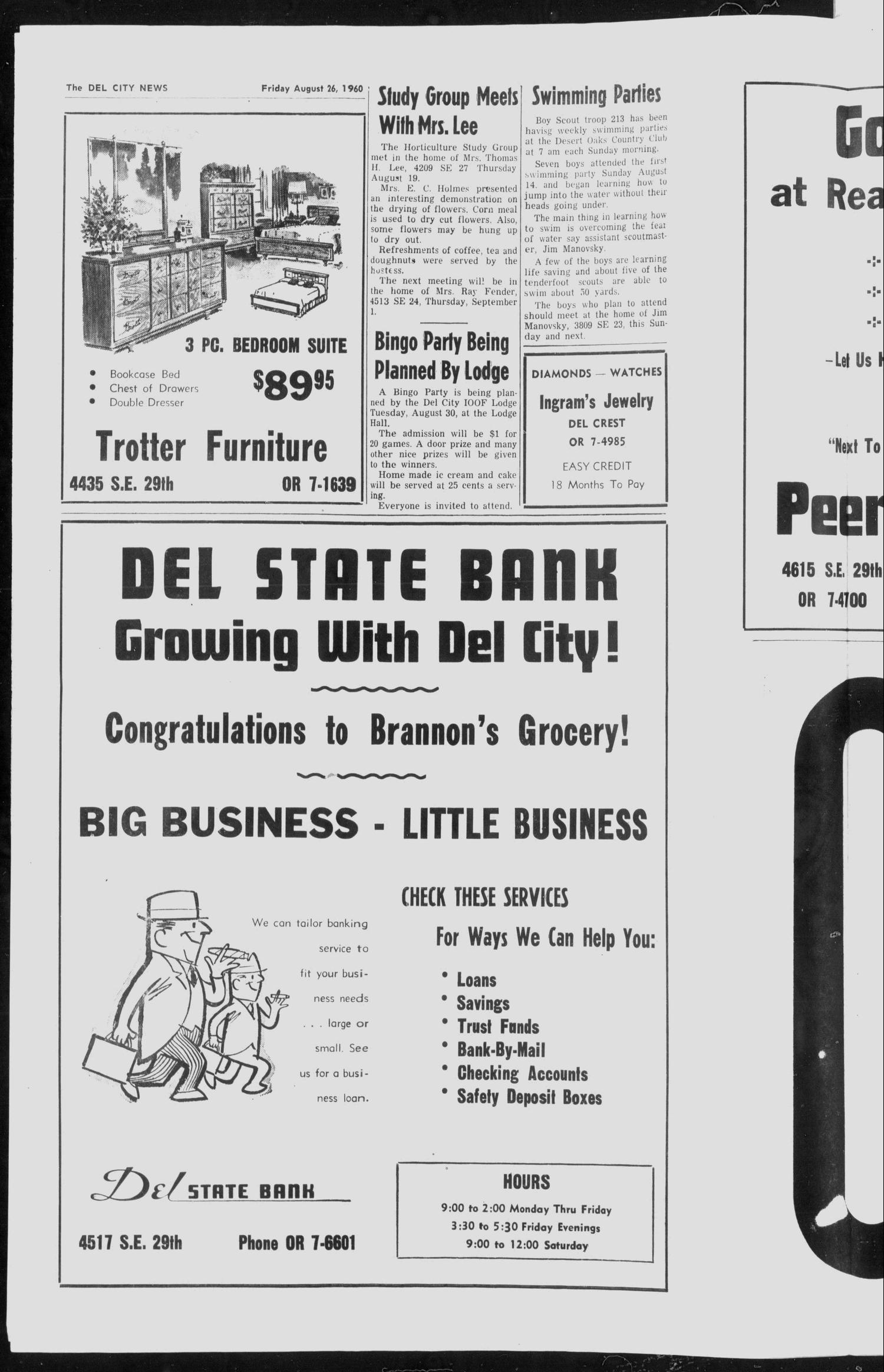 The Del City News (Oklahoma City, Okla.), Vol. 12, No. 42, Ed. 1 Friday, August 26, 1960
                                                
                                                    [Sequence #]: 4 of 8
                                                