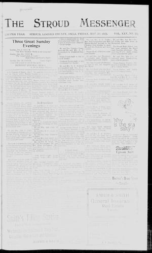 Primary view of object titled 'The Stroud Messenger (Stroud, Okla.), Vol. 25, No. 25, Ed. 1 Friday, November 30, 1923'.