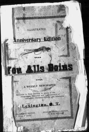 You Alls Doins (Lexington, Okla. Terr.), No. 1, Ed. 1 Thursday, February 22, 1900