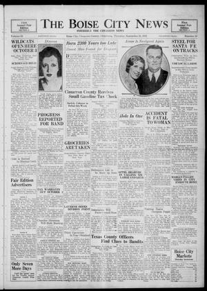 The Boise City News (Boise City, Okla.), Vol. 34, No. 10, Ed. 1 Thursday, September 24, 1931