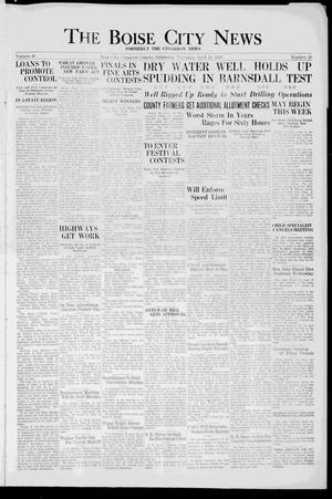 The Boise City News (Boise City, Okla.), Vol. 40, No. 40, Ed. 1 Thursday, April 14, 1938
