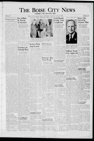 The Boise City News (Boise City, Okla.), Vol. 43, No. 13, Ed. 1 Thursday, October 3, 1940