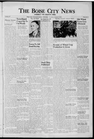 Primary view of object titled 'The Boise City News (Boise City, Okla.), Vol. 44, No. 5, Ed. 1 Thursday, August 7, 1941'.