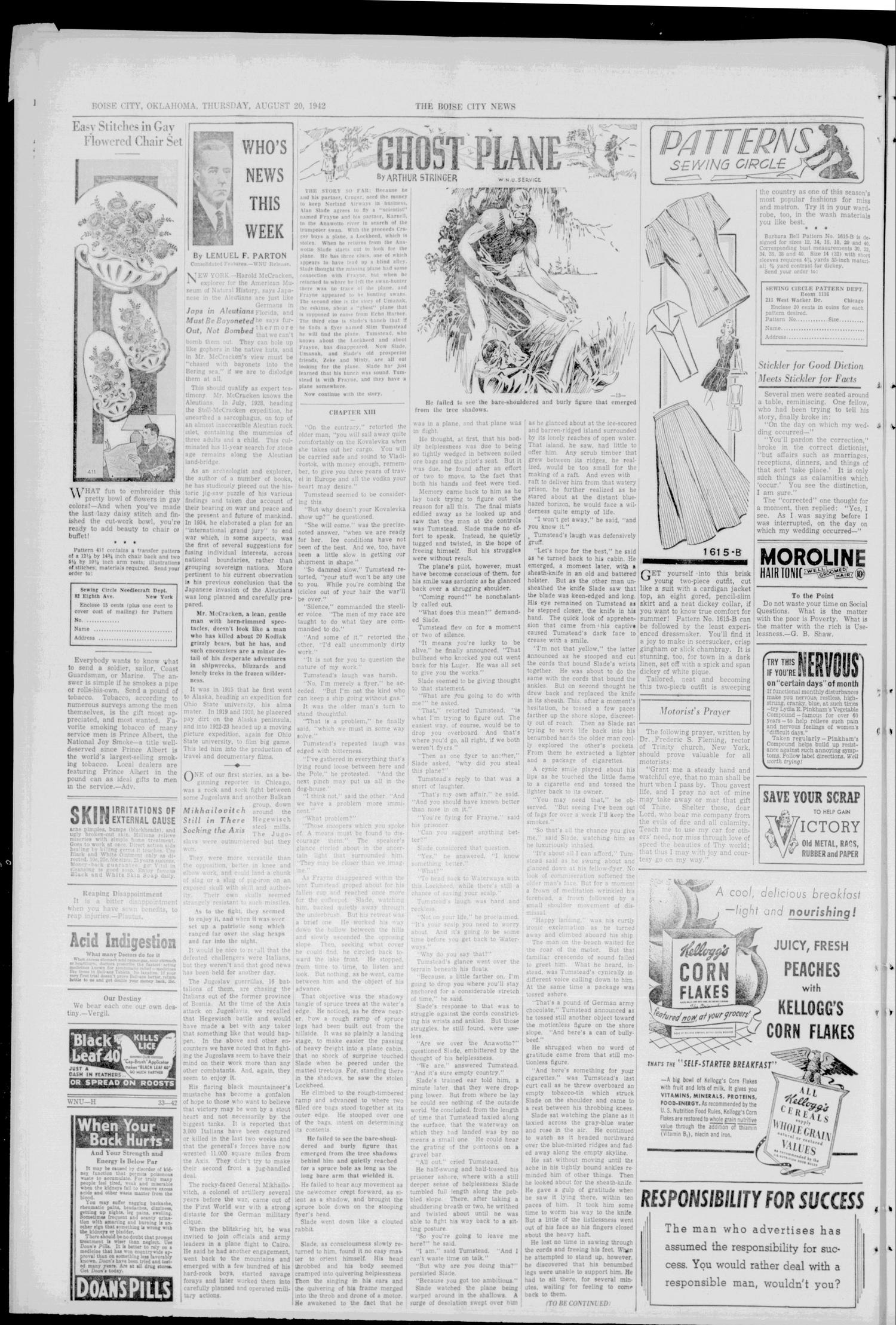 The Boise City News (Boise City, Okla.), Vol. 45, No. 7, Ed. 1 Thursday, August 20, 1942
                                                
                                                    [Sequence #]: 2 of 6
                                                