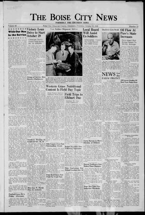 Primary view of object titled 'The Boise City News (Boise City, Okla.), Vol. 48, No. 15, Ed. 1 Thursday, October 11, 1945'.