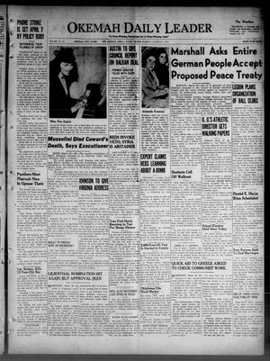 Okemah Daily Leader (Okemah, Okla.), Vol. 20, No. 88, Ed. 1 Tuesday, March 25, 1947