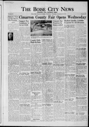 Primary view of object titled 'The Boise City News (Boise City, Okla.), Vol. 54, No. 14, Ed. 1 Thursday, September 27, 1951'.