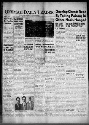 Primary view of object titled 'Okemah Daily Leader (Okemah, Okla.), Vol. 19, No. 240, Ed. 1 Wednesday, October 16, 1946'.
