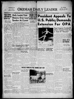 Primary view of object titled 'Okemah Daily Leader (Okemah, Okla.), Vol. 19, No. 159, Ed. 1 Sunday, June 30, 1946'.