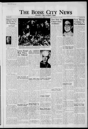 Primary view of object titled 'The Boise City News (Boise City, Okla.), Vol. 55, No. 22, Ed. 1 Thursday, November 20, 1952'.