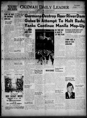 Okemah Daily Leader (Okemah, Okla.), Vol. 18, No. 60, Ed. 1 Sunday, February 11, 1945