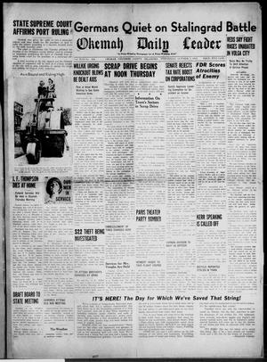 Okemah Daily Leader (Okemah, Okla.), Vol. 17, No. 250, Ed. 1 Wednesday, October 7, 1942