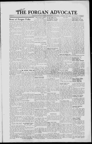 Primary view of object titled 'The Forgan Advocate (Forgan, Okla.), Vol. 20, No. 1, Ed. 1 Thursday, May 1, 1947'.
