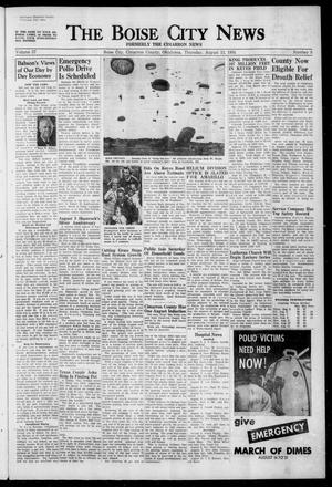 Primary view of object titled 'The Boise City News (Boise City, Okla.), Vol. 57, No. 8, Ed. 1 Thursday, August 12, 1954'.