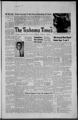 The Texhoma Times (Texhoma, Okla.), Vol. 60, No. 4, Ed. 1 Thursday, August 23, 1962