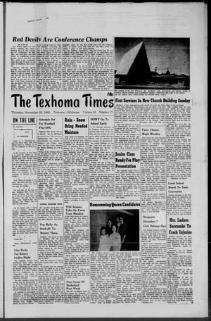 Primary view of object titled 'The Texhoma Times (Texhoma, Okla.), Vol. 60, No. 17, Ed. 1 Thursday, November 22, 1962'.