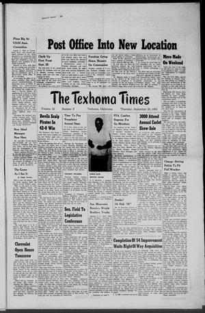 The Texhoma Times (Texhoma, Okla.), Vol. 59, No. 9, Ed. 1 Thursday, September 28, 1961