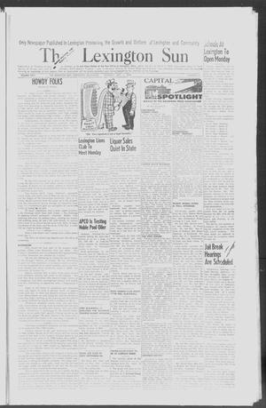 Primary view of object titled 'The Lexington Sun (Lexington, Okla.), Vol. 26, No. 36, Ed. 1 Thursday, September 3, 1959'.