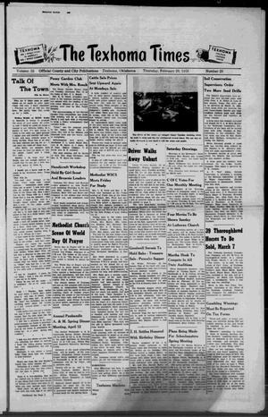 The Texhoma Times (Texhoma, Okla.), Vol. 55, No. 29, Ed. 1 Thursday, February 20, 1958