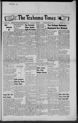 The Texhoma Times (Texhoma, Okla.), Vol. 55, No. 51, Ed. 1 Thursday, July 24, 1958