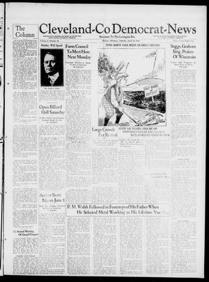 Primary view of object titled 'Cleveland-Co Democrat-News (Norman, Okla.), Vol. 6, No. 28, Ed. 1 Thursday, April 18, 1929'.