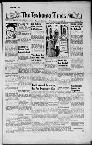 The Texhoma Times (Texhoma, Okla.), Vol. 54, No. 16, Ed. 1 Thursday, November 22, 1956