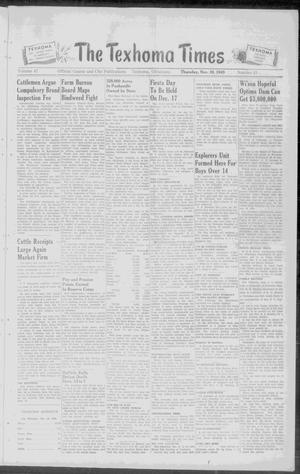 The Texhoma Times (Texhoma, Okla.), Vol. 47, No. 15, Ed. 1 Thursday, November 10, 1949