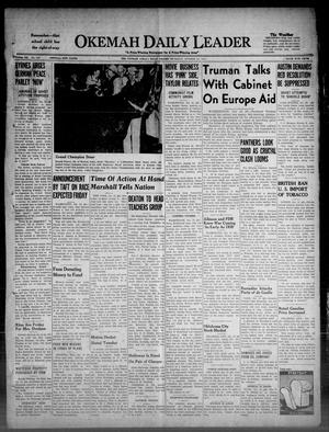 Okemah Daily Leader (Okemah, Okla.), Vol. 20, No. 239, Ed. 1 Thursday, October 23, 1947