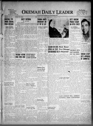 Okemah Daily Leader (Okemah, Okla.), Vol. 20, No. 249, Ed. 1 Thursday, November 6, 1947