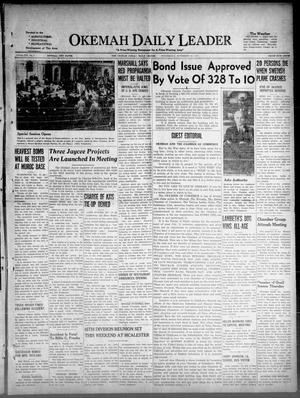 Okemah Daily Leader (Okemah, Okla.), Vol. 21, No. 1, Ed. 1 Wednesday, November 19, 1947