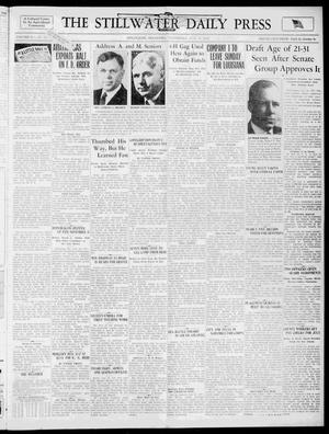 The Stillwater Daily Press (Stillwater, Okla.), Vol. 31, No. 183, Ed. 1 Wednesday, July 31, 1940