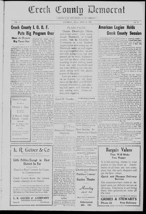 Creek County Democrat (Shamrock, Okla.), Vol. 12, No. 21, Ed. 1 Friday, April 30, 1926