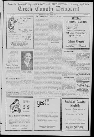 Creek County Democrat (Shamrock, Okla.), Vol. 13, No. 19, Ed. 1 Friday, April 15, 1927