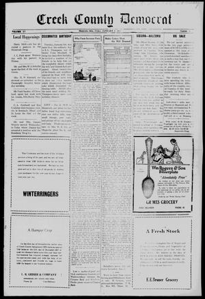 Primary view of object titled 'Creek County Democrat (Shamrock, Okla.), Vol. 15, No. 5, Ed. 1 Friday, January 4, 1929'.