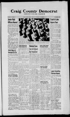 Craig County Democrat (Vinita, Okla.), Vol. 31, No. 29, Ed. 1 Thursday, September 15, 1960