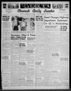 Okemah Daily Leader (Okemah, Okla.), Vol. 30, No. 2, Ed. 1 Wednesday, November 24, 1954