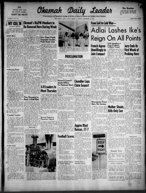 Okemah Daily Leader (Okemah, Okla.), Vol. 31, No. 216, Ed. 1 Sunday, September 23, 1956