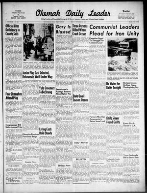 Okemah Daily Leader (Okemah, Okla.), Vol. 32, No. 259, Ed. 1 Friday, November 22, 1957