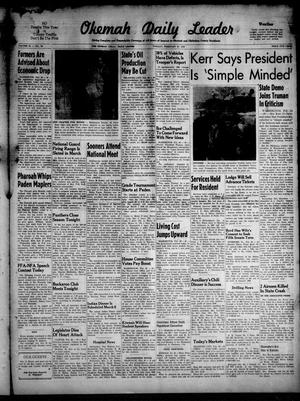 Okemah Daily Leader (Okemah, Okla.), Vol. 33, No. 66, Ed. 1 Tuesday, February 25, 1958