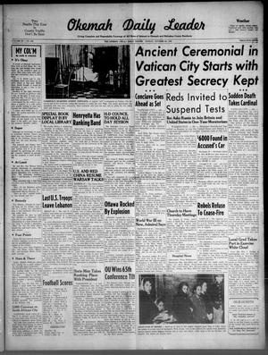 Okemah Daily Leader (Okemah, Okla.), Vol. 33, No. 239, Ed. 1 Sunday, October 26, 1958